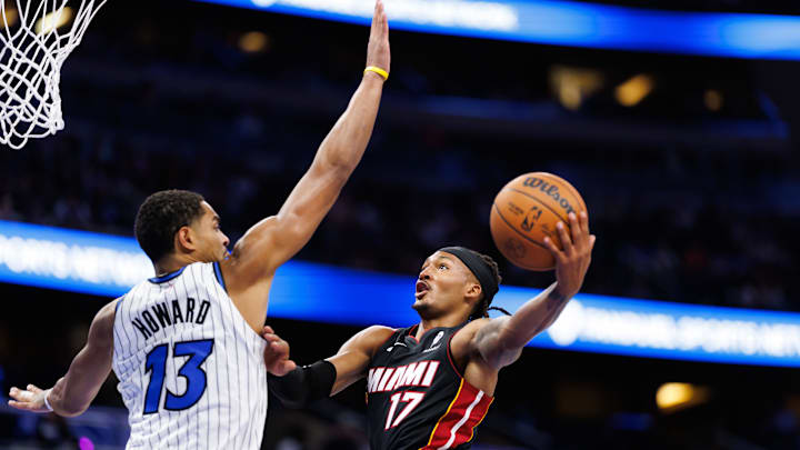 Miami Heat guard Jahmir Young (17). Credit: Matt Pendleton-Imagn Images