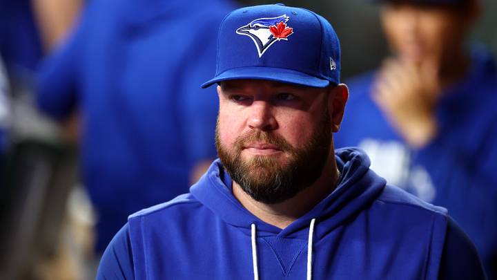 Blue Jays manager John Schneider against the Arizona Diamondbacks at Chase Field. 