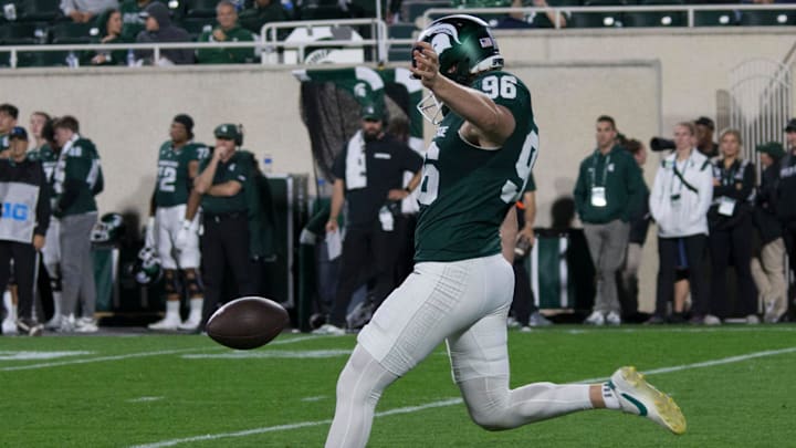Michigan State punter Ryan Eckley