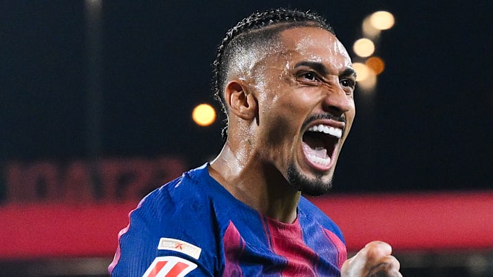 Raphinha beim Torjubel 