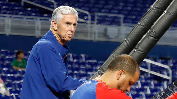 May 1, 2026; Miami, Florida, USA; Philadelphia Phillies president of baseball operations David Dombrowski watching batting practice before the game against the Miami Marlins at loanDepot Park. Mandatory Credit: Rhona Wise-Imagn Images May 1, 2026; Miami, Florida, USA; Philadelphia Phillies president of baseball operations David Dombrowski watching batting practice before the game against the Miami Marlins at loanDepot Park. Mandatory Credit: Rhona Wise-Imagn Images