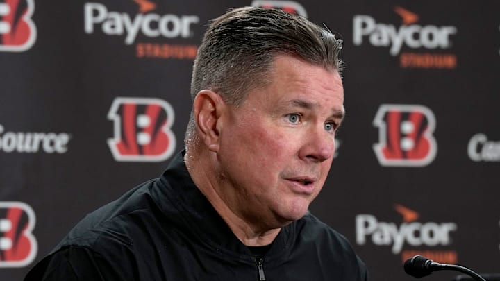 Cincinnati Bengals new defensive coordinator Al Golden speaks to the media at Paycor Stadium on Monday, January 27, 2025. Golden returns to Cincinnati after being the defensive coordinator for the Notre Dame Fighting Irish. Previously he was the Bengals linebacker coach from 2020-21.