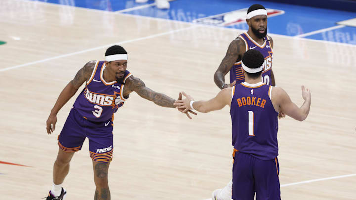 Bradley Beal, Devin Booker, Royce O'Neale, Phoenix Suns