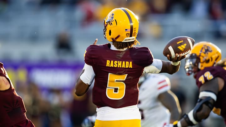 Arizona State Sun Devils quarterback Jaden Rashada (5)