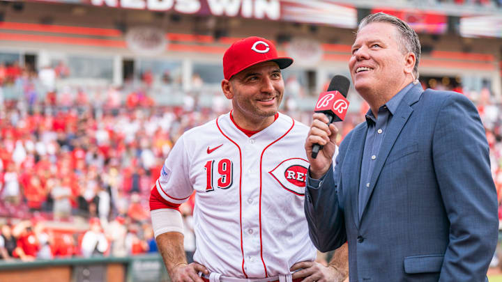 Cincinnati Reds infielder Joey Votto, Jim Day