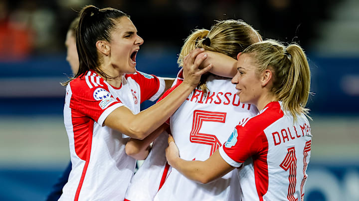 Magdalena Eriksson brachte die Bayern mit ihrem Kopfballtreffer auf die Siegerstraße