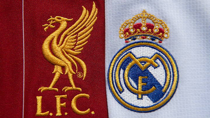 The Liverpool FC and Real Madrid Club Badges