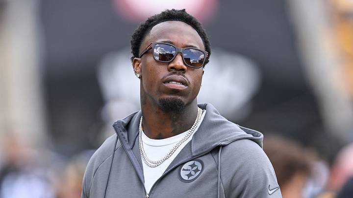 Sep 13, 2026; Pittsburgh, Pennsylvania, USA;  Pittsburgh Steelers cornerback Joey Porter Jr. watches the action during a game against the Atlanta Falcons at Acrisure Stadium. Mandatory Credit: Barry Reeger-Imagn Images