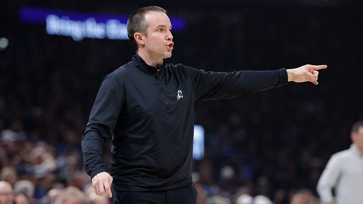 Apr 22, 2026; Oklahoma City, Oklahoma, USA; Phoenix Suns head coach Jordan Ott gestures to his team during a play against the Oklahoma City Thunder in the first half during game two of the first round of the 2026 NBA Playoffs at Paycom Center. Mandatory Credit: Alonzo Adams-Imagn Images Apr 22, 2026; Oklahoma City, Oklahoma, USA; Phoenix Suns head coach Jordan Ott gestures to his team during a play against the Oklahoma City Thunder in the first half during game two of the first round of the 2026 NBA Playoffs at Paycom Center. Mandatory Credit: Alonzo Adams-Imagn Images