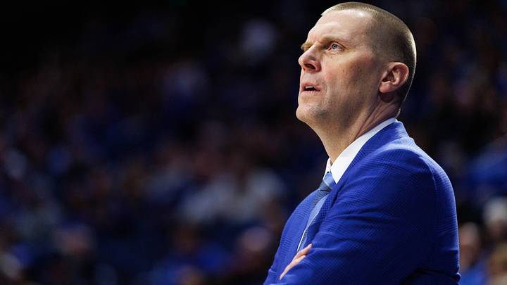 Jan 24, 2026; Lexington, Kentucky, USA; Kentucky Wildcats head coach Mark Pope looks on during the first half against the Mississippi Rebels at Rupp Arena at Central Bank Center. Mandatory Credit: Jordan Prather-Imagn Images Jan 24, 2026; Lexington, Kentucky, USA; Kentucky Wildcats head coach Mark Pope looks on during the first half against the Mississippi Rebels at Rupp Arena at Central Bank Center. Mandatory Credit: Jordan Prather-Imagn Images