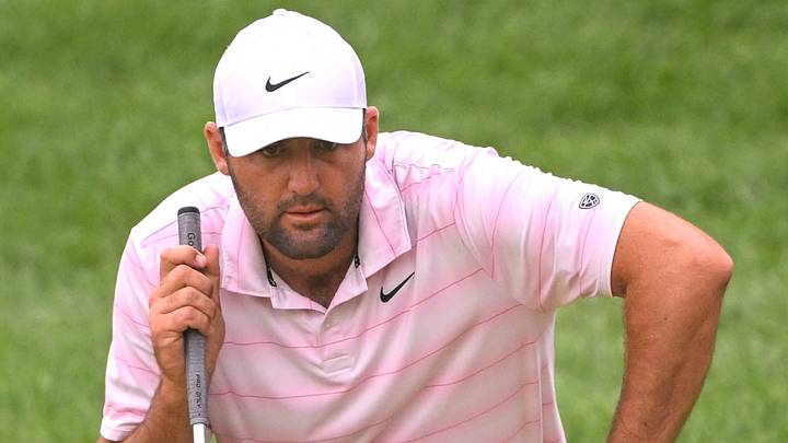 Scottie Scheffler is in first place in the FedEx Cup standings to start the playoffs. Scottie Scheffler is in first place in the FedEx Cup standings to start the playoffs.