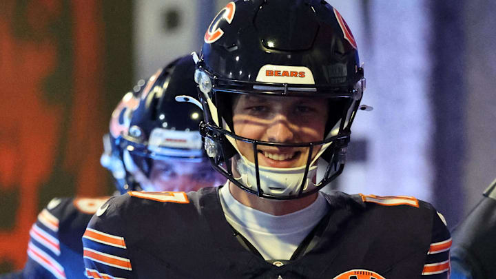 Dec 20, 2025; Chicago, Illinois, USA; Chicago Bears quarterback Tyson Bagent (17) takes the field before the game against the Green Bay Packers at Soldier Field.