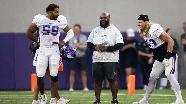 Vikings Assistant Outside Linebackers coach Patrick Hill.