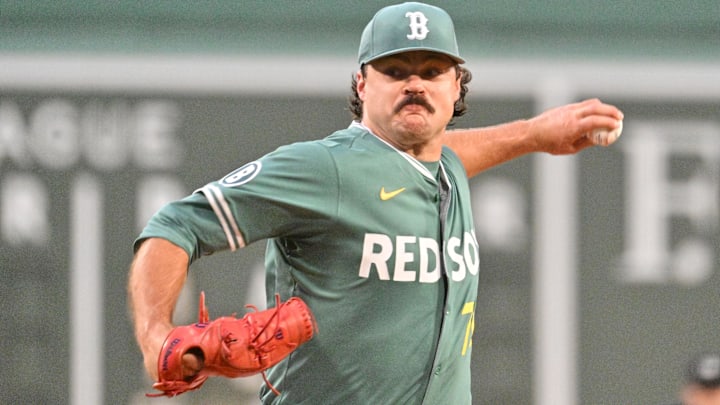 Boston Red Sox starting pitcher Payton Tolle (70) pitches against the Pittsburgh Pirates during the first inning at Fenway Park.