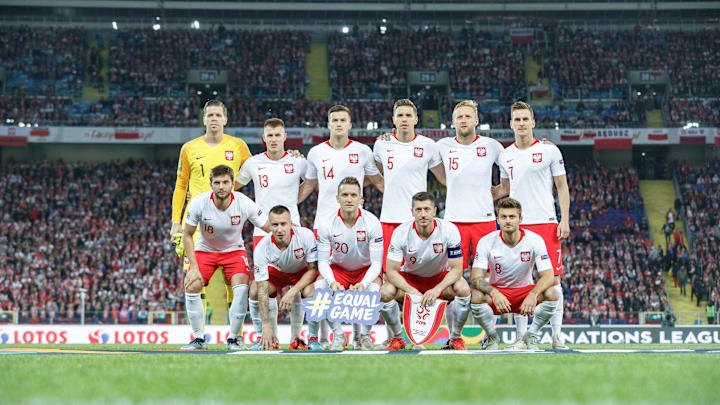 Poland pictured before their Nations League clash with Italy in 2020