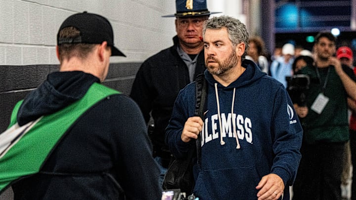 Ole Miss head coach Pete Golding walks into the stadium before the Sugar Bowl and College Football Playoff quarterfinals at Caesars Superdome in New Orleans, La., on Thursday, Jan. 1, 2026. Ole Miss head coach Pete Golding walks into the stadium before the Sugar Bowl and College Football Playoff quarterfinals at Caesars Superdome in New Orleans, La., on Thursday, Jan. 1, 2026.