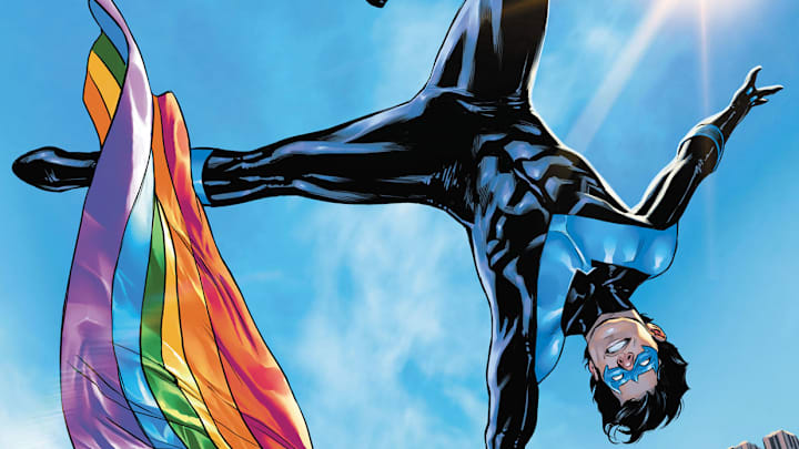 Nightwing #81 Pride variant cover by Travis G. Moore. Image courtesy DC Comics