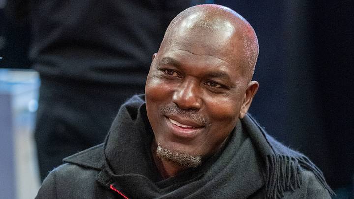 February 19, 2022; Cleveland, OH, USA; NBA great Hakeem Olajuwon during the 2022 NBA All-Star Saturday Night at Rocket Mortgage Field House. Mandatory Credit: Kyle Terada-USA TODAY Sports