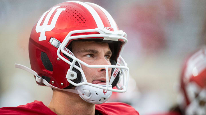 Indiana Hoosiers quarterback Fernando Mendoza (15) has boosted his play after transferring from Cal. Indiana Hoosiers quarterback Fernando Mendoza (15) has boosted his play after transferring from Cal.