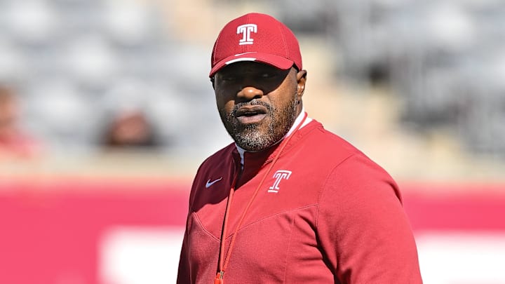 Temple Owls head coach Stan Drayton looks on prior to the game against the Houston Cougars at TDECU Stadium. 