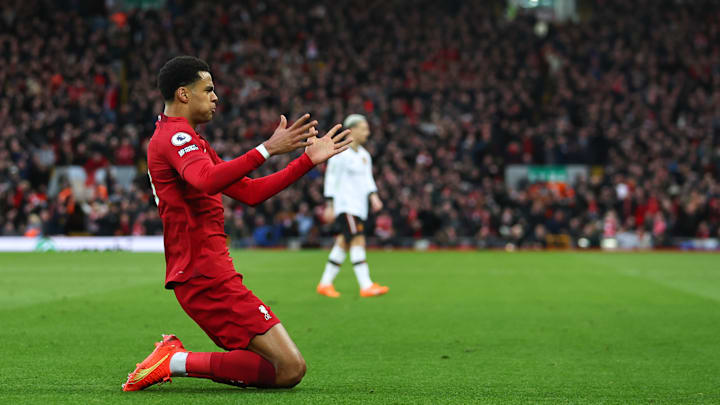 Cody Gakpo, auteur d'un magnifique but lors de Liverpool - Manchester United