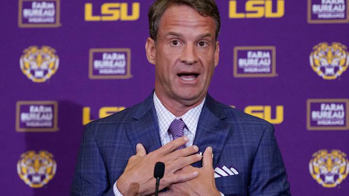 LSU new head coach Lane Kiffin speaks at South Stadium Club at Tiger Stadium LSU new head coach Lane Kiffin speaks at South Stadium Club at Tiger Stadium