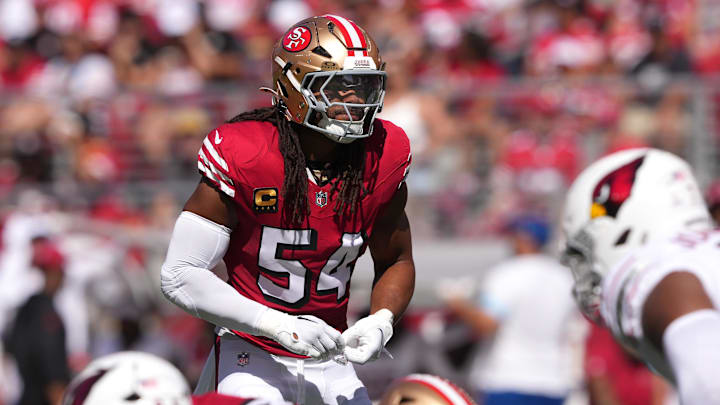 San Francisco 49ers linebacker Fred Warner during the first quarter against the Arizona Cardinals.