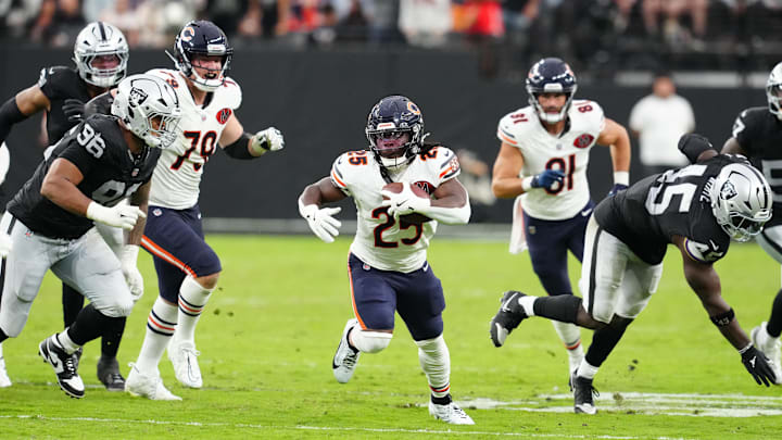 Kyle Monangai was one of two new injuries to keep players out of Bears practice. Kyle Monangai was one of two new injuries to keep players out of Bears practice.