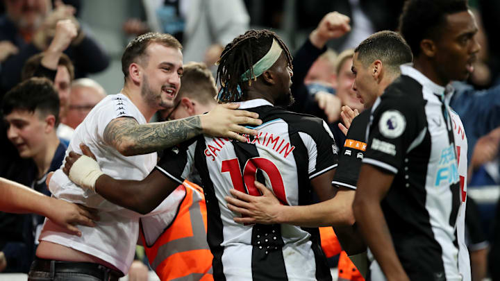 Un'esultanza di Saint-Maximin