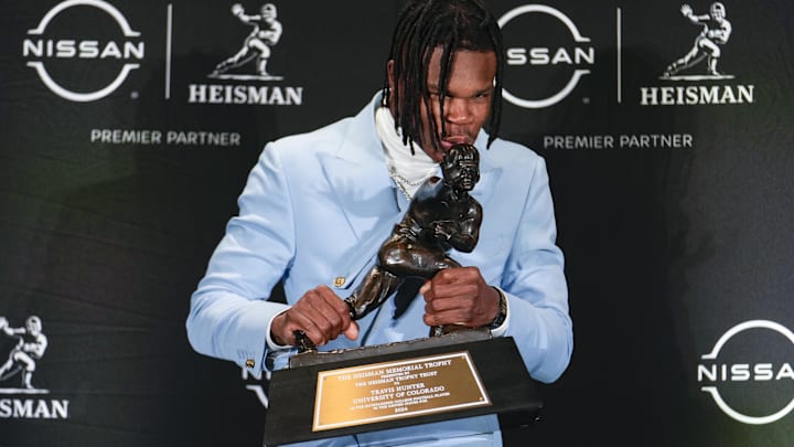 Travis Hunter had plenty of support from the biggest stars in sports and entertainment after winning the Heisman Trophy