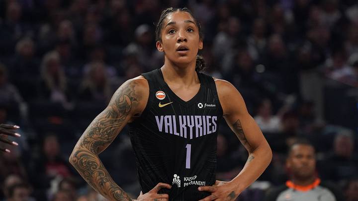 Aug 17, 2026; San Francisco, California, USA; Golden State Valkyries forward Gabby Williams (1) waits for play to resume against the Dallas Wings in the first quarter at Chase Center. Mandatory Credit: David Gonzales-Imagn Images Aug 17, 2026; San Francisco, California, USA; Golden State Valkyries forward Gabby Williams (1) waits for play to resume against the Dallas Wings in the first quarter at Chase Center. Mandatory Credit: David Gonzales-Imagn Images