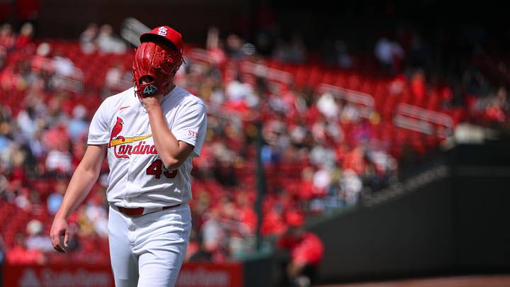 May 6, 2026; St. Louis, Missouri, USA; St. Louis Cardinals pitcher Matt Svanson (49) reacts as he walks off the field after the ninth inning against the Milwaukee Brewers at Busch Stadium. Mandatory Credit: Jeff Curry-Imagn Images May 6, 2026; St. Louis, Missouri, USA; St. Louis Cardinals pitcher Matt Svanson (49) reacts as he walks off the field after the ninth inning against the Milwaukee Brewers at Busch Stadium. Mandatory Credit: Jeff Curry-Imagn Images