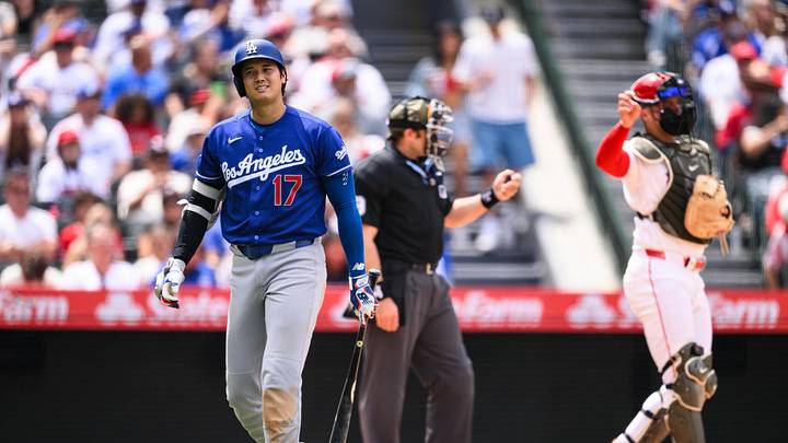 May 17, 2026; Anaheim, California, USA; Los Angeles Dodgers designated hitter Shohei Ohtani (17) reacts after striking out during the sixth inning against the Los Angeles Angels at Angel Stadium. Mandatory Credit: William Liang-Imagn Images May 17, 2026; Anaheim, California, USA; Los Angeles Dodgers designated hitter Shohei Ohtani (17) reacts after striking out during the sixth inning against the Los Angeles Angels at Angel Stadium. Mandatory Credit: William Liang-Imagn Images