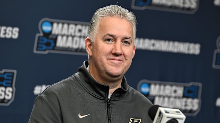 Purdue Boilermakers head coach Matt Painter answers questions from the media Purdue Boilermakers head coach Matt Painter answers questions from the media
