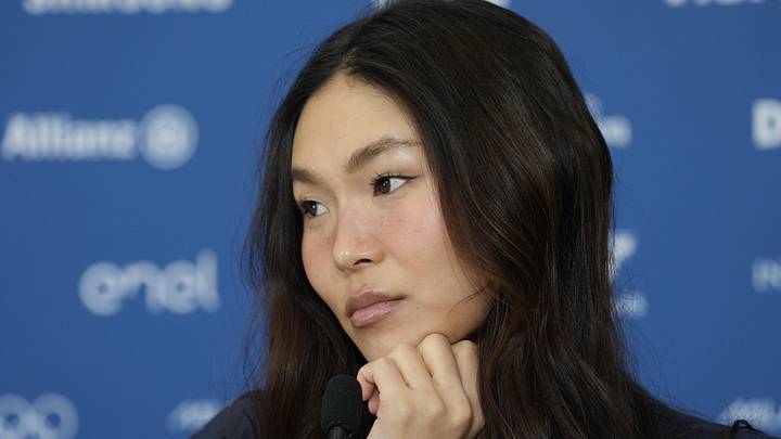United States snowboarder Chloe Kim talks to the media during a press conference during the Milano Cortina 2026 Olympic Winter Games at Livigno Snow Park. Mandatory Credit: Jack Gruber-Imagn Images United States snowboarder Chloe Kim talks to the media during a press conference during the Milano Cortina 2026 Olympic Winter Games at Livigno Snow Park. Mandatory Credit: Jack Gruber-Imagn Images