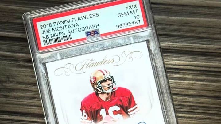 2018 PANINI FLAWLESS JOE MONTANA SUPER BOWL MVPs AUTO GOLD /10 2018 PANINI FLAWLESS JOE MONTANA SUPER BOWL MVPs AUTO GOLD /10
