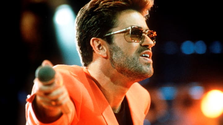 George Michael performs at the Freddie Mercury Tribute Concert