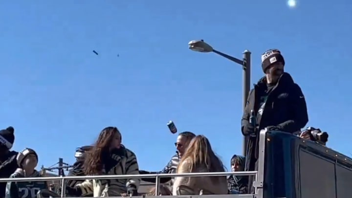 Roseman acknowledged his new scar during his speech at the end of the Eagles' parade