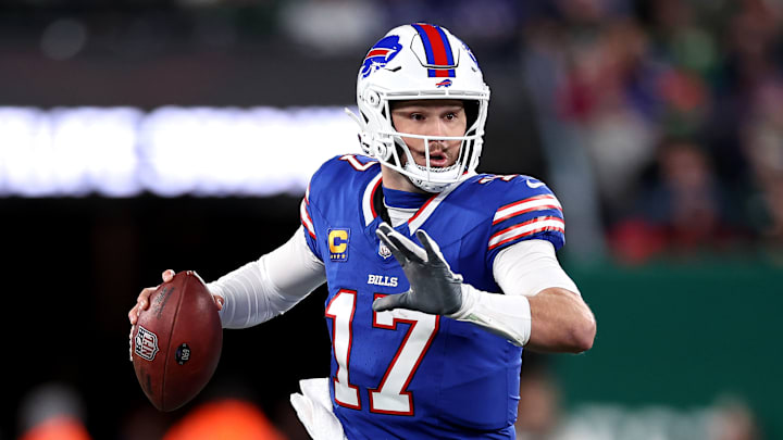 Buffalo Bills quarterback Josh Allen runs the ball against the New York Jets