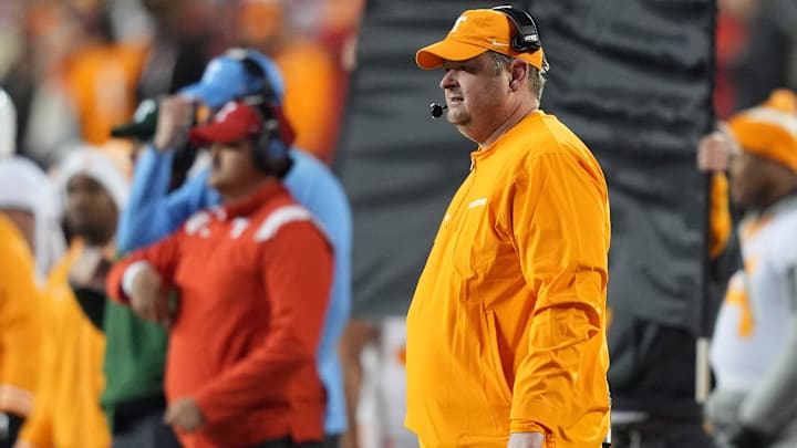 Tennessee football coach Josh Heupel during the NCAA college football playoff game against Ohio State on Saturday, Dec. 21, 2024, in Columbus, Ohio.