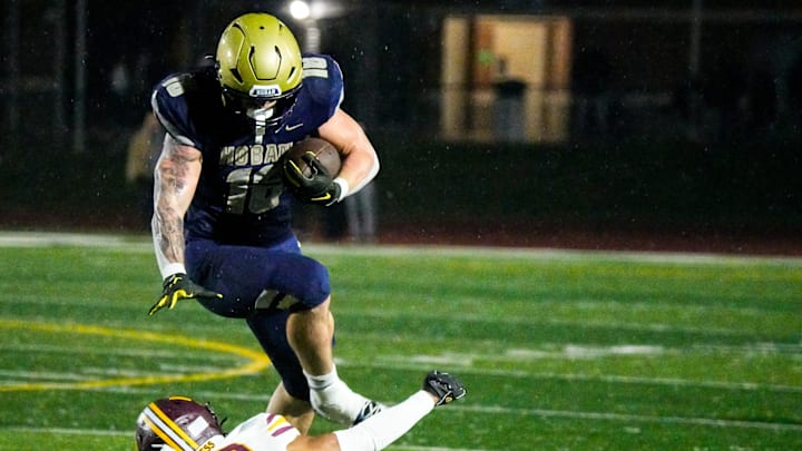A 6-3, 230 linebacker and fullback from Archbishop Hoban High School in Akron, Ohio, Brayton Feister is also a four-time state wrestling champ who can bench 225 41 times.