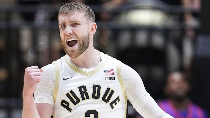 Purdue Boilermakers guard Braden Smith (3) yells in excitement Purdue Boilermakers guard Braden Smith (3) yells in excitement