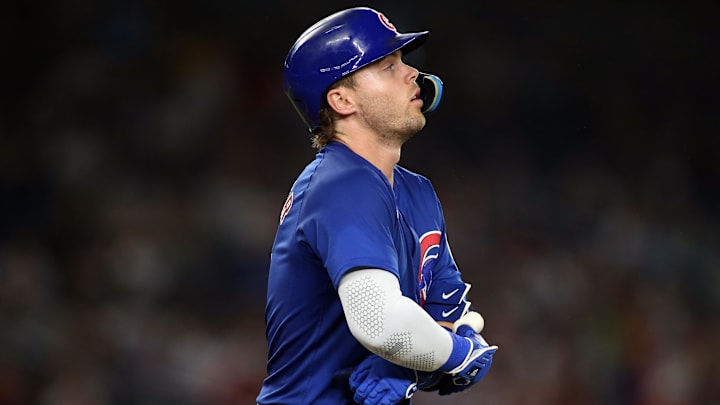 Aug 30, 2024; Washington, District of Columbia, USA; Chicago Cubs second base Nico Hoerner (2) draws a walk during the eighth inning against the Washington Nationals at Nationals Park