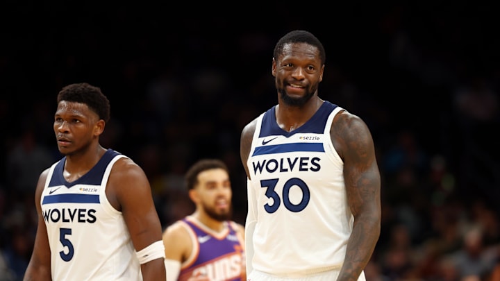Anthony Edwards and Julius Randle during a game earlier this season. Anthony Edwards and Julius Randle during a game earlier this season.