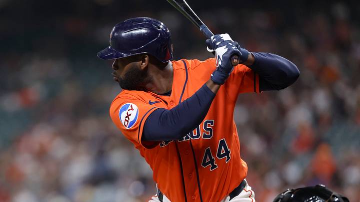 Astros designated hitter Yordan Alvarez (44) bats during the game against the Diamondbacks. Credit: Troy Taormina-Imagn I Astros designated hitter Yordan Alvarez (44) bats during the game against the Diamondbacks. Credit: Troy Taormina-Imagn I