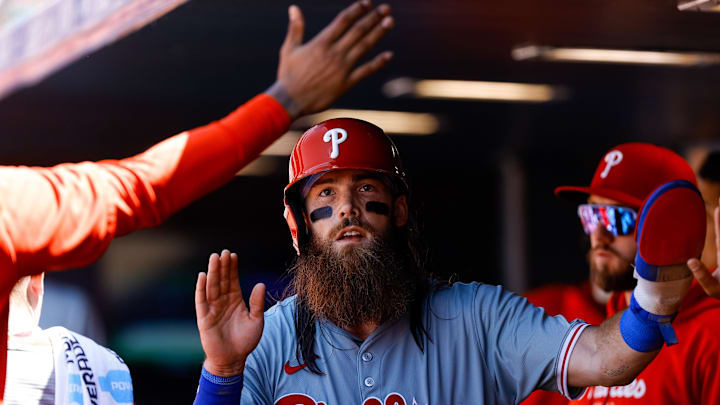 Philadelphia Phillies left fielder Brandon Marsh (16)