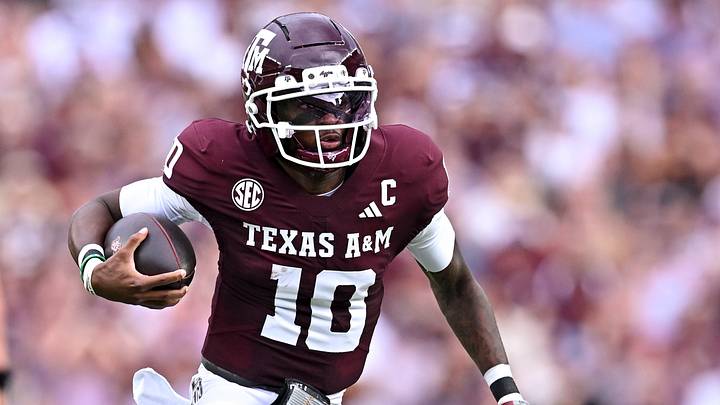 Texas A&M Aggies quarterback Marcel Reed (10) runs the ball during the first quarter against the Missouri State Bears at Kyle Field. Texas A&M Aggies quarterback Marcel Reed (10) runs the ball during the first quarter against the Missouri State Bears at Kyle Field.