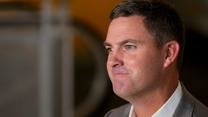Cincinnati Bengals head coach Zac Taylor takes questions during the annual Cincinnati Bengals media day event at Paycor Stadium in downtown Cincinnati on Monday, July 21, 2025.