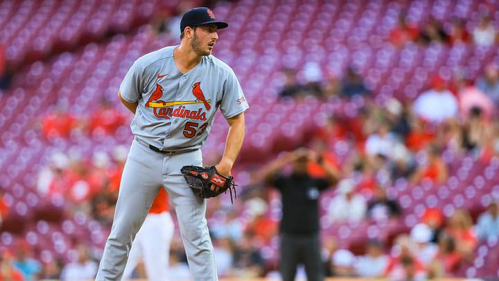 Aug 17, 2026; Cincinnati, Ohio, USA; St. Louis Cardinals starting pitcher Andre Pallante (53) pitches against the Cincinnati Reds in the first inning at Great American Ball Park. Mandatory Credit: Katie Stratman-Imagn Images Aug 17, 2026; Cincinnati, Ohio, USA; St. Louis Cardinals starting pitcher Andre Pallante (53) pitches against the Cincinnati Reds in the first inning at Great American Ball Park. Mandatory Credit: Katie Stratman-Imagn Images