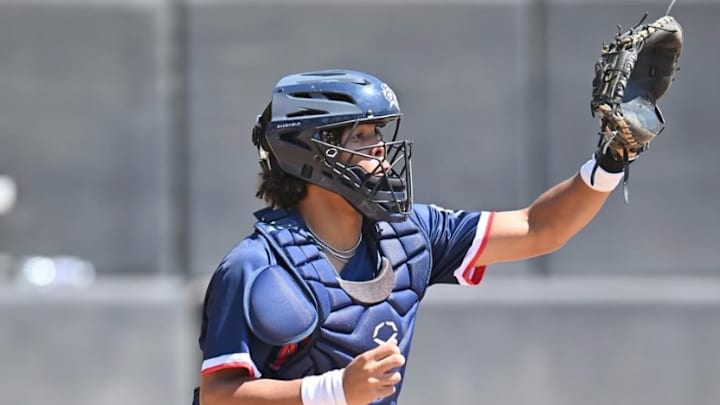 Harrison catcher Dominic Stephenson, who has committed to Georgia Tech, is one of Georgia's top high school backstops. Harrison catcher Dominic Stephenson, who has committed to Georgia Tech, is one of Georgia's top high school backstops.